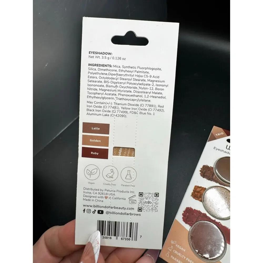 NWT bdb Warm Eyeshadow 3 colors. SET OF 3 PACKS